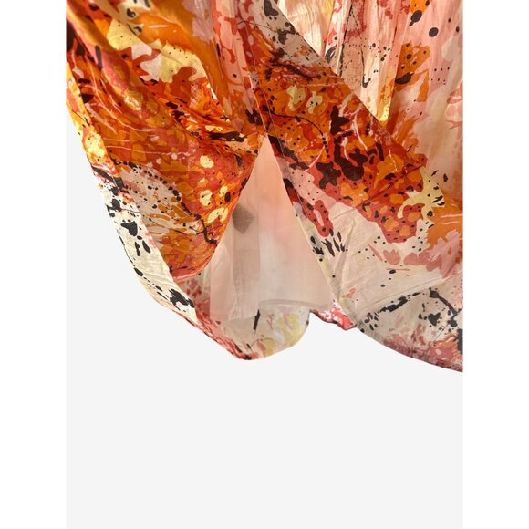 Sleeveless Anthropologie Cotton Midi Dress Abstract Floral Print & Sequin Boho - Picture 4 of 5